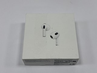 APPLE AIRPODS (3RD GENERATION) WIRELESS EARPHONES IN WHITE: MODEL NO A2565 A2564 A2897 (WITH BOX) [JPTM117279]