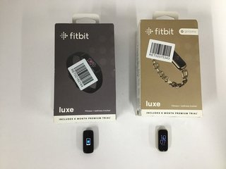 2X FITBIT LUXE HEALTH & FITNESS TRACKERS: MODEL NO FB422 (WITH ACCESSORIES AS SHOWN) [JPTM117203]