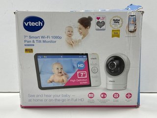 VTECH 7' SMART WIFI 1080P PAN AND TILT BABY MONITOR IN WHITE: MODEL NO RM7764HD (WITH BOX AND ACCESSORIES) [JPTM117341]