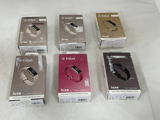 FITBIT BY GOOGLE LUXE HEALTH & FITNESS TRACKER (ORIGINAL RRP - £594) IN VARIOUS: MODEL NO FB422GLWT (X 6 UNITS WITH BOXES, CHARGER CABLES & STRAP) [JPTM111315]