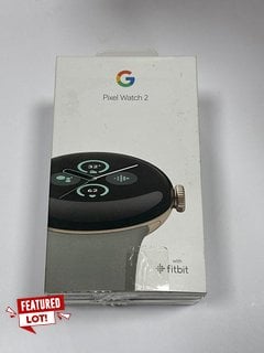 GOOGLE PIXEL WATCH 2 SMARTWATCH IN CHAMPAGNE GOLD/HAZEL ACTIVE BAND: MODEL NO G4TSL, GQ6H2 (WITH BOX & SPARE STRAP) [JPTM117425]