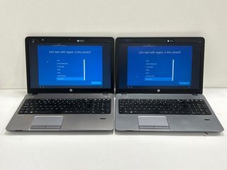 2X HP PROBOOK 455 G1 750GB LAPTOP: MODEL NO F7Y13EA#ABU (WITH CHARGER CABLES). AMD A4-4300M @ 2.50GHZ, 8GB RAM, 14.0" SCREEN, AMD RADEON 7420G [JPTM115722]