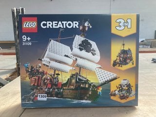 LEGO CREATOR 3 IN 1 PIRATE SHIP BUILD KIT MODEL: 31109 RRP - £103: LOCATION - D8