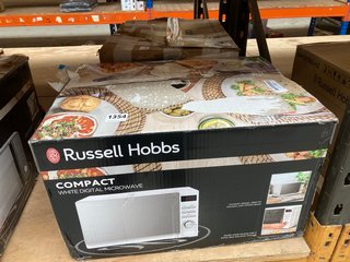 COMFEE MICROWAVE OVEN TO INCLUDE RUSSELL HOBBS COMPACT DIGITAL MICROWAVE IN WHITE: LOCATION - D5