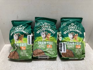 3 X JAMES WELLBELOVED GRAIN FREE TURKEY ADULT DOG FOOD - BBE: 26.07.2025: LOCATION - A9