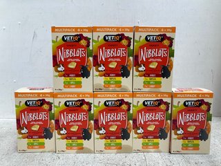 8 X BOXES OF VET IQ HEALTHY+ VARIETY NIBBLOTS FOR SMALL ANIMALS - BBE 1/26: LOCATION - B13