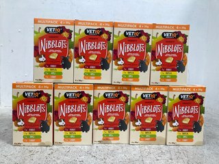 8 X BOXES OF VET IQ HEALTHY+ VARIETY NIBBLOTS FOR SMALL ANIMALS - BBE 1/26: LOCATION - B11