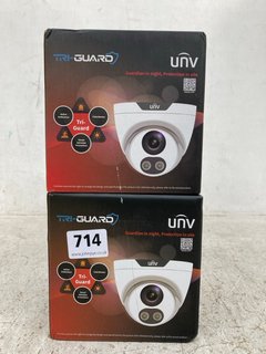 2 X UNV TRU GUARD SECURITY CAMERAS: LOCATION - B7