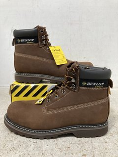 DUNLOP NEVADA STEEL TOE CAP BOOTS IN BROWN - UK 11: LOCATION - B6