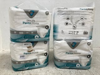 4 X PACKS OF DRY LIFE PANTS ULTIMA ABSORBING PADS IN SIZE M: LOCATION - B4