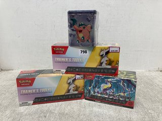 4 X ASSORTED POKEMON ITEMS TO INCLUDE TRAINER'S TOOL KIT: LOCATION - B3