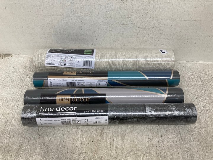 John Pye Auctions 4 X ASSORTED WALLPAPER ROLLS TO INCLUDE 2 X FINE