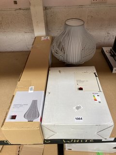 3 X ASSORTED JOHN LEWIS & PARTNERS ITEMS TO INCLUDE HARMONY LARGE TABLE LAMP NATURAL FINISH: LOCATION - AR 2