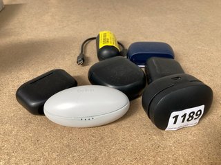 QTY OF ASSORTED EARBUDS TO INCLUDE BELKIN NANO TRUE WIRELESS EARBUDS IN WHITE MODEL NO. PACO03: LOCATION - AR 7