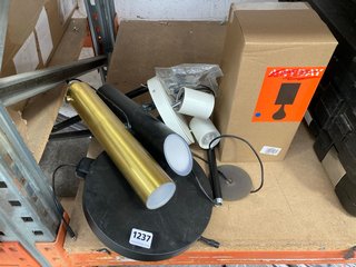 QTY OF ASSORTED JOHN LEWIS & PARTNERS & PARTNERS LIGHTING TO INCLUDE OTIS 3 LIGHT CEILING PLATE LIGHT IN CREAM: LOCATION - AR19