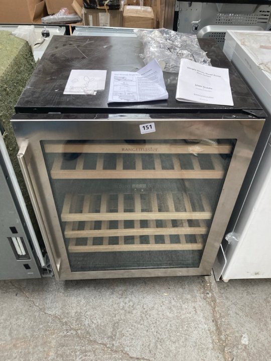 John Pye Auctions RANGEMASTER UNDER COUNTER WINE COOLER IN BLACK AND STAINLESS STEEL MODEL