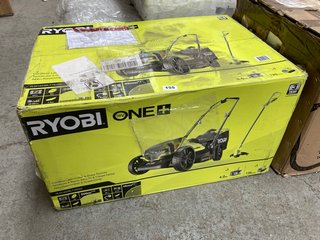 RYOBI ONE+ 18V CORDLESS LAWNMOWER AND GRASS TRIMMER GARDEN TOOL SET: LOCATION - A7