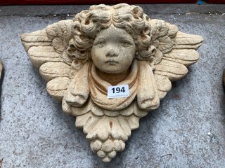 NATURAL STONE ANGEL SMALL WALL HANGING GARDEN PLANTER: LOCATION - B5