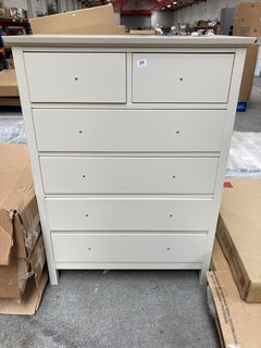 JOHN LEWIS & PARTNERS WILTON 6 DRAWER CHEST IN LINEN - RRP £349: LOCATION - A3