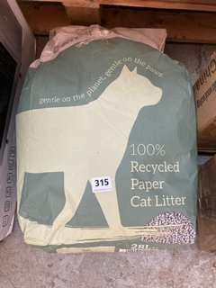 100 % RECYCLED PAPER CAT LITTER 28 LITRE: LOCATION - A1