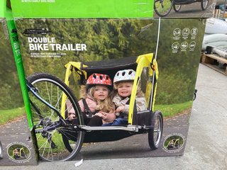 DOUBLE BIKE TRAILER IN BLACK AND YELLOW: LOCATION - B2