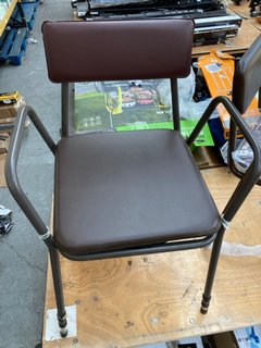 COMMODE CHAIR MOBILITY AID IN BROWN: LOCATION - BR5