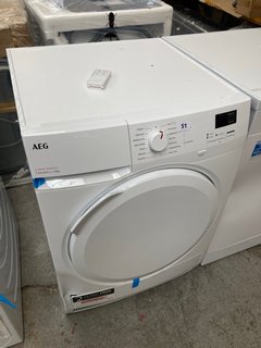 AEG CONDENSER DRYER: MODEL TR708L0B - RRP £649: LOCATION - B3