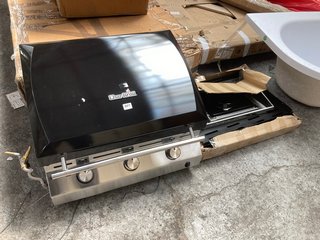 CHAR-BROIL 3 BURNER GAS BBQ TOP IN BLACK AND STAINLESS STEEL TO INCLUDE BBQ PARTS IN BLACK AND STAINLESS STEEL: LOCATION - A8