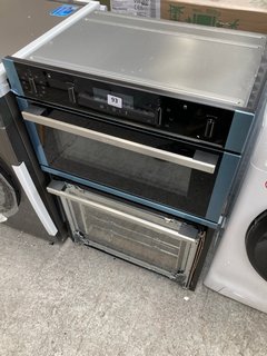 NEFF BUILT IN DOUBLE ELECTRIC OVEN: MODEL U2ACM7HH0B - RRP £1449: LOCATION - B4