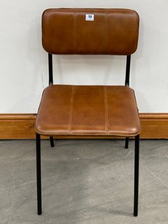 UKARI DINING CHAIR IN AGED TAN - RRP £225: LOCATION - B1