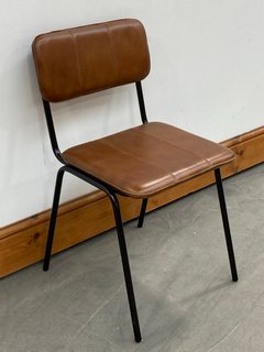 UKARI DINING CHAIR IN AGED TAN - RRP £225: LOCATION - B1