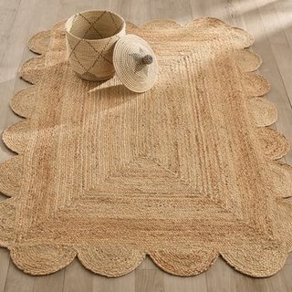 AM.PM HEMPY HAND WOVEN RECTANGULAR 100% JUTE RUG. SIZE: 120X180CM. RRP - £140: LOCATION - D6