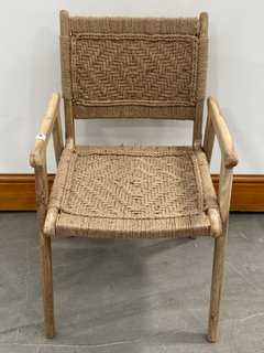VINAY WOVEN DINING CHAIR IN NATURAL - RRP £295: LOCATION - B1