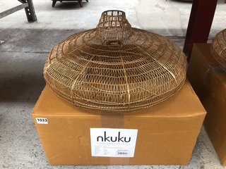 NKUKU MUKUNI WIRE LAMPSHADE - RRP £140: LOCATION - BR