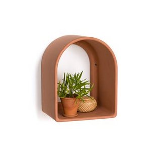 LA REDOUTE TERRACOTTA FINISH WALL SHELF. RRP - £95: LOCATION - DR