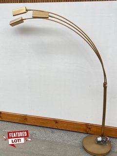 SELINA MULTI-HEAD FLOOR LAMP IN ANTIQUE SOLID BRASS - RRP £820: LOCATION - C1