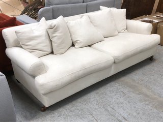 AUDREY 3 SEATER SOFA IN LINEN LODEN RRP - £3995: LOCATION - A4
