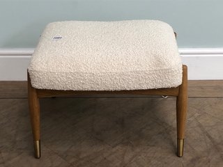 THEODORE FOOTSTOOL IN BOUCLE - RRP £595: LOCATION - D1