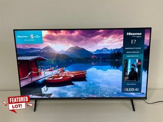HISENSE 43" 4K QLED 4K, SMART TV (ORIGINAL RRP - £259.00): MODEL NO 43E78KQTUK (BOXED WITH STANDS, REMOTE, POWER CABLE & SCREWS, VERY GOOD COSMETIC CONDITION) [JPTM116976]