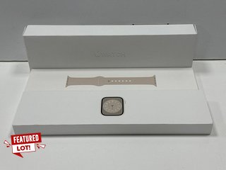 APPLE WATCH SERIES 8 41MM SMARTWATCH IN STARLIGHT ALU STARLIGHT SP BAND: MODEL NO A2773 (WITH BOX & ALL ACCESSORIES) [JPTM117518]. THIS PRODUCT IS FULLY FUNCTIONAL AND IS PART OF OUR PREMIUM TECH AND