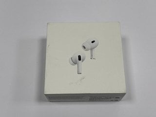 APPLE AIRPODS PRO (2ND GENERATION) WIRELESS EAR BUDS (ORIGINAL RRP - £229) IN WHITE: MODEL NO A2698 A2699 A2700 (WITH BOX & ALL ACCESSORIES) [JPTM117222]. (SEALED UNIT). THIS PRODUCT IS FULLY FUNCTIO