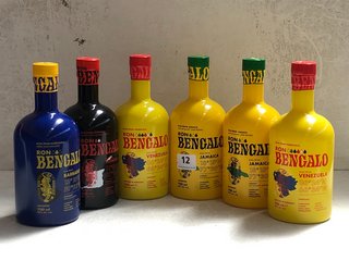 6 X ASSORTED RON BENGALO GINS TO INCLUDE RON BENGALO GIN FROM JAMAICA 700ML 40% VOL. (WE OPERATE A CHALLENGE 25 POLICY. 18+ ID MAY BE REQUIRED UPON COLLECTION/DELIVERY, E.G. A VALID PASSPORT OR PHOTO