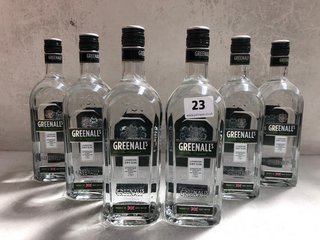 6 X GREENHALL'S THE ORIGINAL LONDON DRY GIN 70CL 37.5% VOL (WE OPERATE A CHALLENGE 25 POLICY. 18+ ID MAY BE REQUIRED UPON COLLECTION/DELIVERY, E.G. A VALID PASSPORT OR PHOTO DRIVING LICENCE): LOCATIO