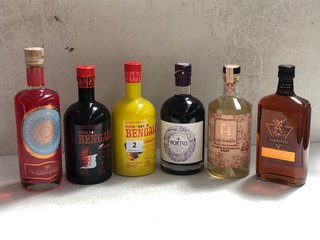 6 X ASSORTED ALCOHOLIC SPIRITS TO INCLUDE RON BENGALO RUM FROM VENEZUELA 70ML 40% VOL. TO INCLUDE JAGDSTOLZ GOODSHOT HERBAL LIQUEUR 70CL 38% VOL. (WE OPERATE A CHALLENGE 25 POLICY. 18+ ID MAY BE REQU