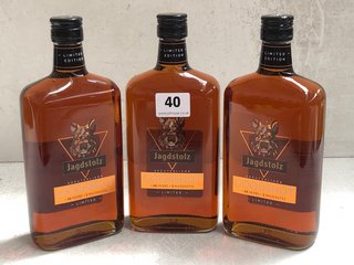 3 X JAGDSTOLZ GOODSHOT HERBAL LIQUEUR 700ML 38% VOL. (WE OPERATE A CHALLENGE 25 POLICY. 18+ ID MAY BE REQUIRED UPON COLLECTION/DELIVERY, E.G. A VALID PASSPORT OR PHOTO DRIVING LICENCE): LOCATION - BR