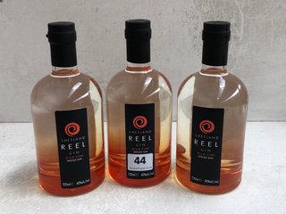 3 X SHETLAND REEL WILDFIRE SPICED GIN 700ML 40% VOL. (WE OPERATE A CHALLENGE 25 POLICY. 18+ ID MAY BE REQUIRED UPON COLLECTION/DELIVERY, E.G. A VALID PASSPORT OR PHOTO DRIVING LICENCE): LOCATION - BR