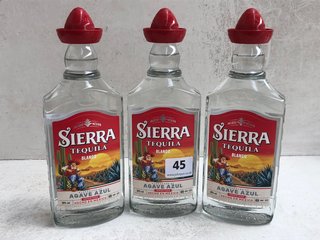 3 X SIERRA TEQUILA BLANCO 500ML 38% VOL. (WE OPERATE A CHALLENGE 25 POLICY. 18+ ID MAY BE REQUIRED UPON COLLECTION/DELIVERY, E.G. A VALID PASSPORT OR PHOTO DRIVING LICENCE): LOCATION - BR3