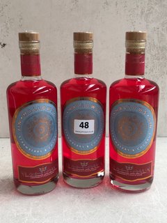 3 X JIN MALLOWS STRAWBERRY & COCONUT INFUSED GIN 70CL 40% VOL. (WE OPERATE A CHALLENGE 25 POLICY. 18+ ID MAY BE REQUIRED UPON COLLECTION/DELIVERY, E.G. A VALID PASSPORT OR PHOTO DRIVING LICENCE): LOC