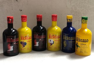 6 X ASSORTED RON BENGALO RUMS TO INCLUDE RON BENGALO RUM FROM TRINIDAD 700ML 40% VOL. (WE OPERATE A CHALLENGE 25 POLICY. 18+ ID MAY BE REQUIRED UPON COLLECTION/DELIVERY, E.G. A VALID PASSPORT OR PHOT