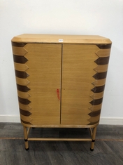 ANUEL SOLID OAK & ASH DRINKS CABINET BAR WITH BLACKENED BRASS HANDLES RRP- £2495 (COLLECTION OR OPTIONAL DELIVERY)